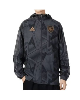 Arsenal Hoodie Windbreaker Jacket 2022/23 - Black