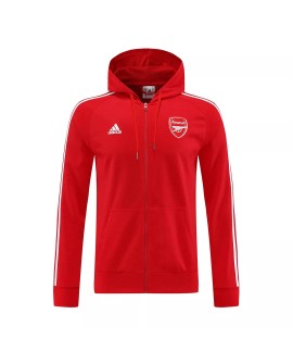 Arsenal Hoodie Jacket 2022/23 - Red