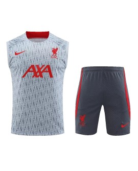 Liverpool Sleeveless Training Jersey Kit 2023/24 Gray