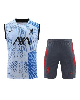 Liverpool Sleeveless Training Jersey Kit 2023/24 Blue