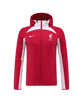 Liverpool Hoodie Windbreaker Jacket 2022/23 - Red
