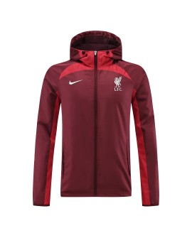 Liverpool Hoodie Windbreaker Jacket 2022/23 - Red