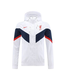 Liverpool Hoodie Windbreaker Jacket 2022/23 - White