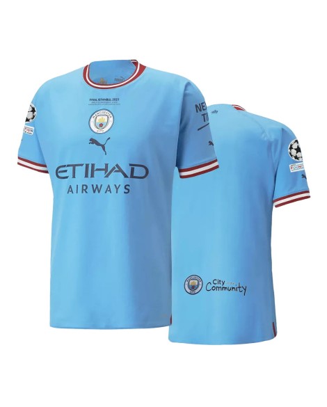Manchester City Jersey 2022/23 Authentic Home - UCL Final