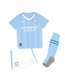 Youth Manchester City Jersey Whole Kit 2023/24 Home