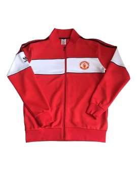 Retro Manchester United Training Jacket 1984 - Red&White