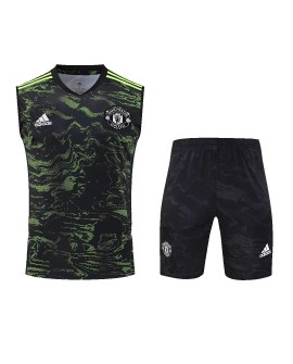 Manchester United Sleeveless Training Jersey Kit 2022/23 Black&Green