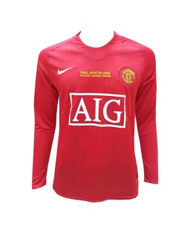 Manchester United Champion League Home Jersey Retro 2007/08 By - Long Sleeve
