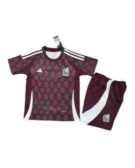 Mexico Home Jersey Kit Copa America 2024 Kids(Jersey+Shorts)