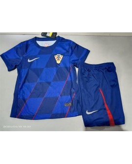 Croatia Away Jersey Kit EURO 2024 Kids(Jersey+Shorts)