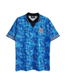 England Away Jersey Retro 1990 By - Blue