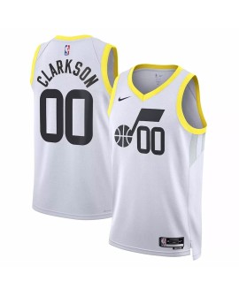 Men's Utah Jazz Jordan Clarkson #00 Nike White 2022/23 Swingman Jersey - Association Edition