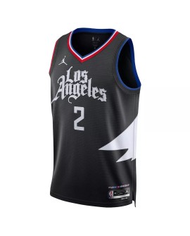 Men's LA Clippers Kawhi Leonard #2 Jordan Brand Black 2022/23 Statement Edition Swingman Jersey