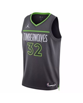 Men's Minnesota Timberwolves Karl-Anthony Towns #32 Jordan Brand Gray 2022/23 Swingman Jersey - Statement Edition