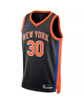 Men's New York Knicks Julius Randle #30 Nike Black 2022/23 Swingman Jersey - City Edition