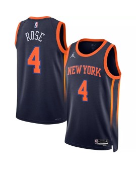 Men's New York Knicks Derrick Rose #4 Jordan Brand Navy 2022/23 Swingman Jersey - Statement Edition