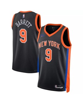 New York Knicks RJ Barrett #9 Nike Black 2022/23 Swingman Jersey - City Edition